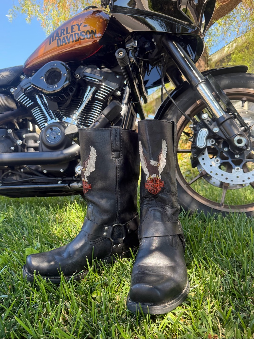 Harley-Davidson Black leather boots